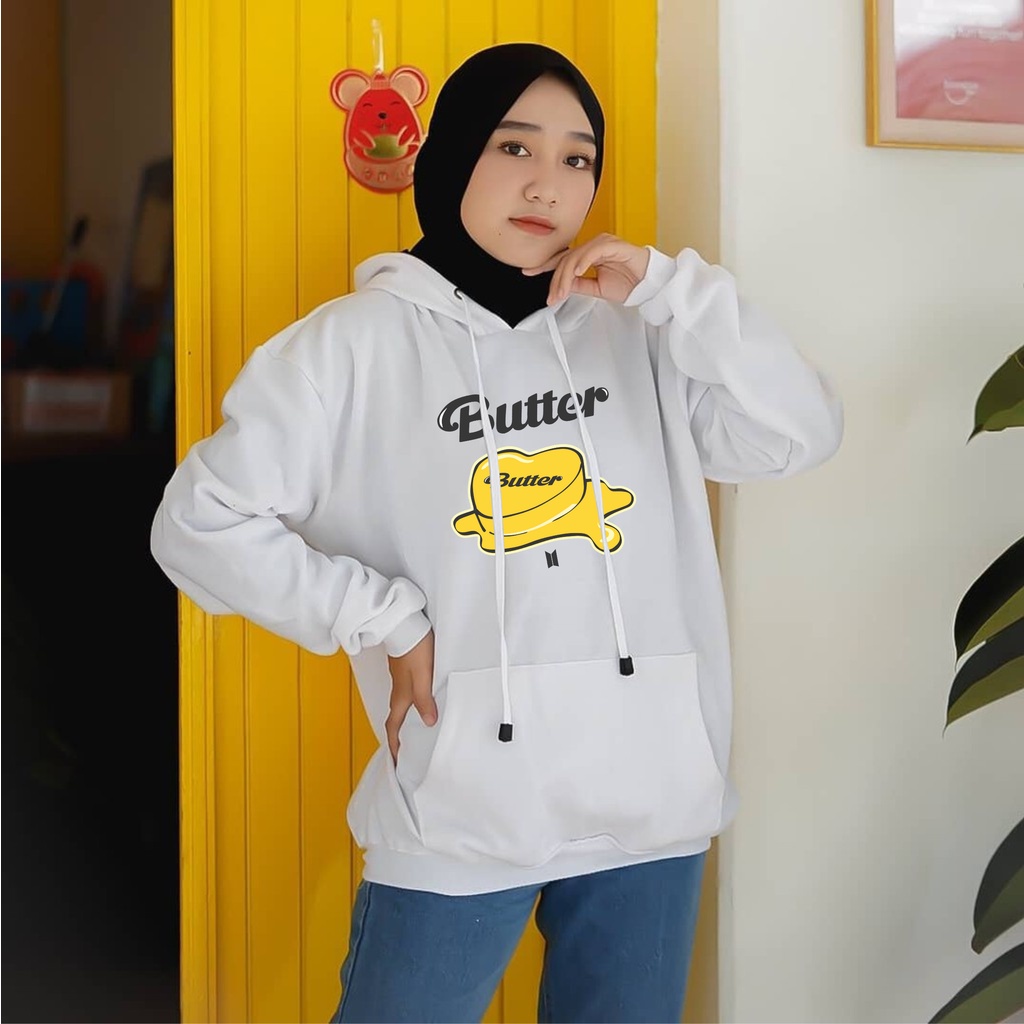 Jaket Hoodie Hodie BTS Butter  jumbo bigsize pria wanita ukuran m l xl xxl xxxl xxxxl xxxxxl