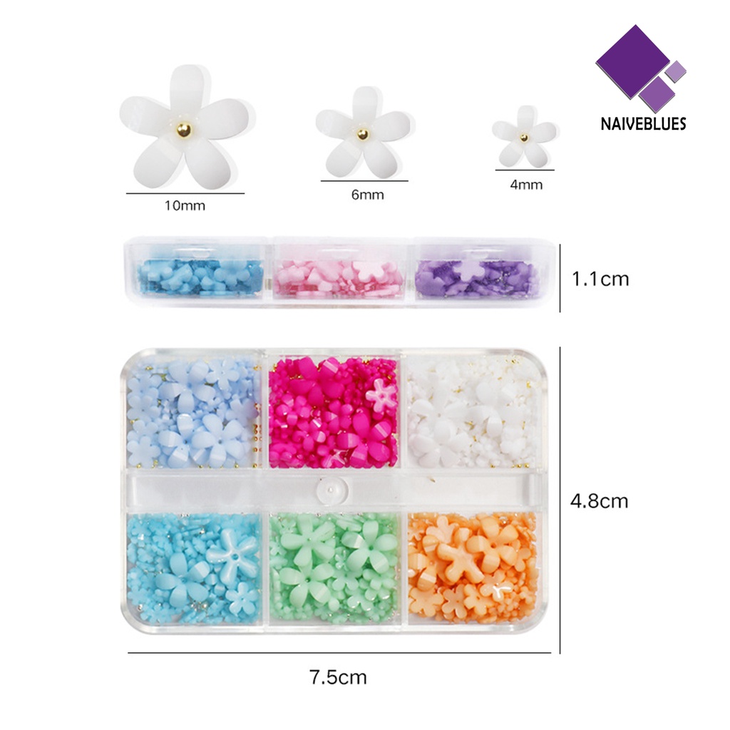 Naiveblue &gt; 1 Set Stiker Kuku Bahan Resin Efek Visual Berkilau Anti Air Untuk Dekorasi Nail Art