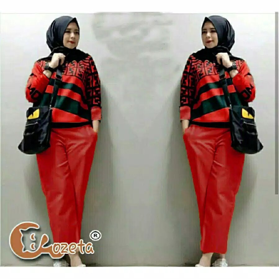 ST FENDY / CELANA / RED/NAVY /MAROON/CREAM/BLACK/ SETELAN MUSLIM TERPOPULER TERLARIS TERMURAH