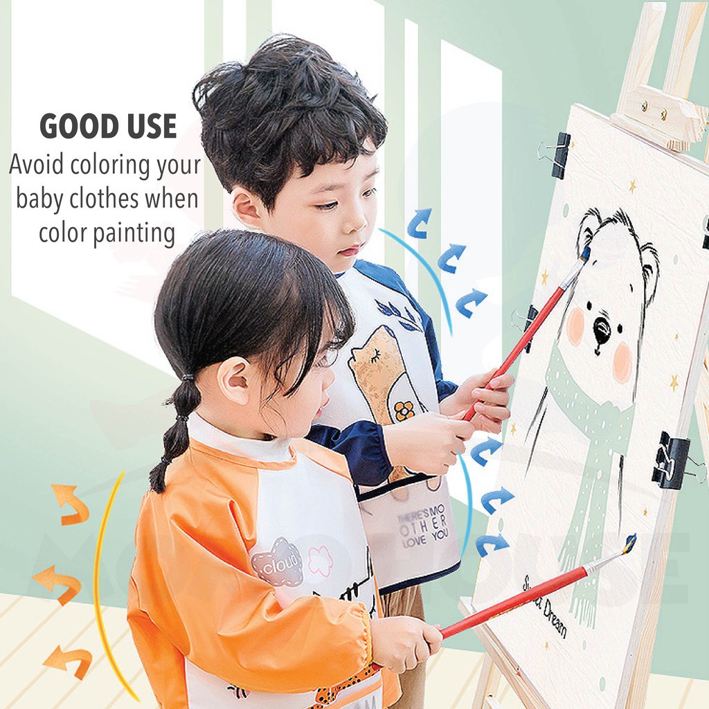 Bib Anak tahan air/Lucu Bib Celemek Anak Anti Basah/Clemek Makan Anak Anti Air/C 303