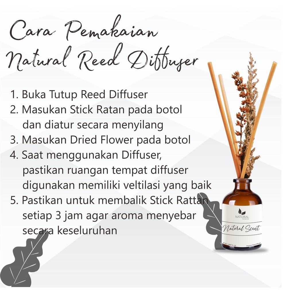 Natural Botanica Premium Reed Diffuser Set 50ml Spesial Parcel Kado Hampers