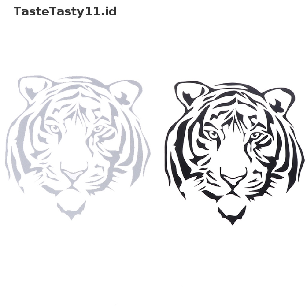 Stiker Vinyl Motif Kepala Harimau Ukuran 15x15cm Untuk Mobil / Motor