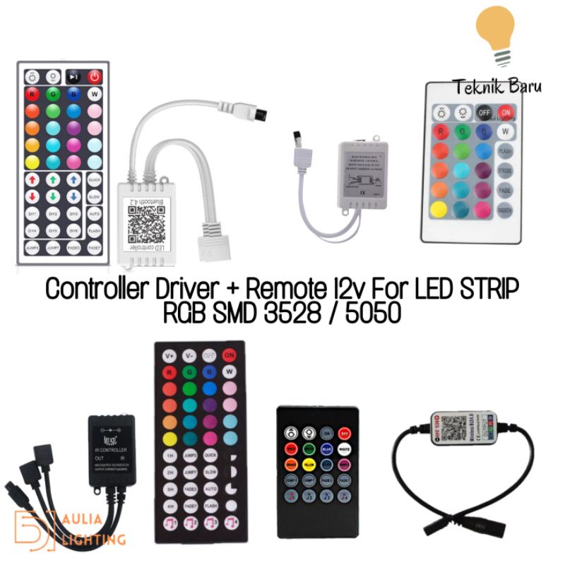 Remote Controller Box led STRIP RGB 24 44 Tombol Besar Music IR Bluetooth Suara Untuk SMD 2835 3528 5050 4 pin