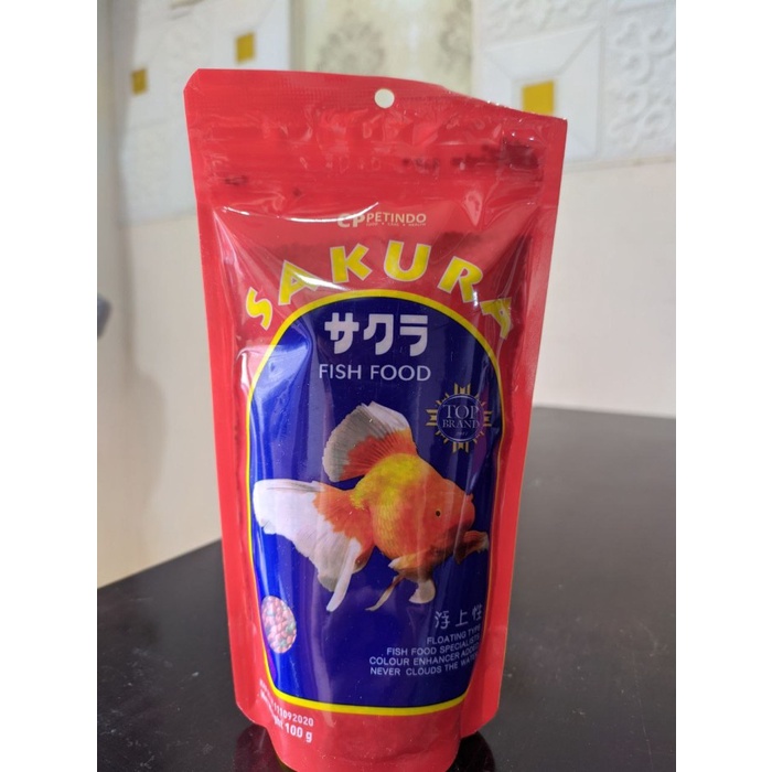 Pelet Ikan Hias Sakura 100Gr 100 Gram Pelet Pakan Ikan Koi Koki Floating Type