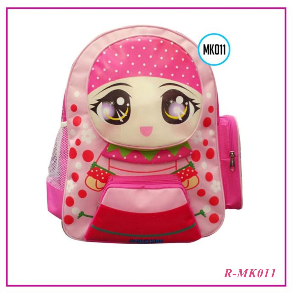 Tas Sekolah Ransel Anak SD Bag Backpack Back Pack Muslim Kids Karakter Strawberry MK 11