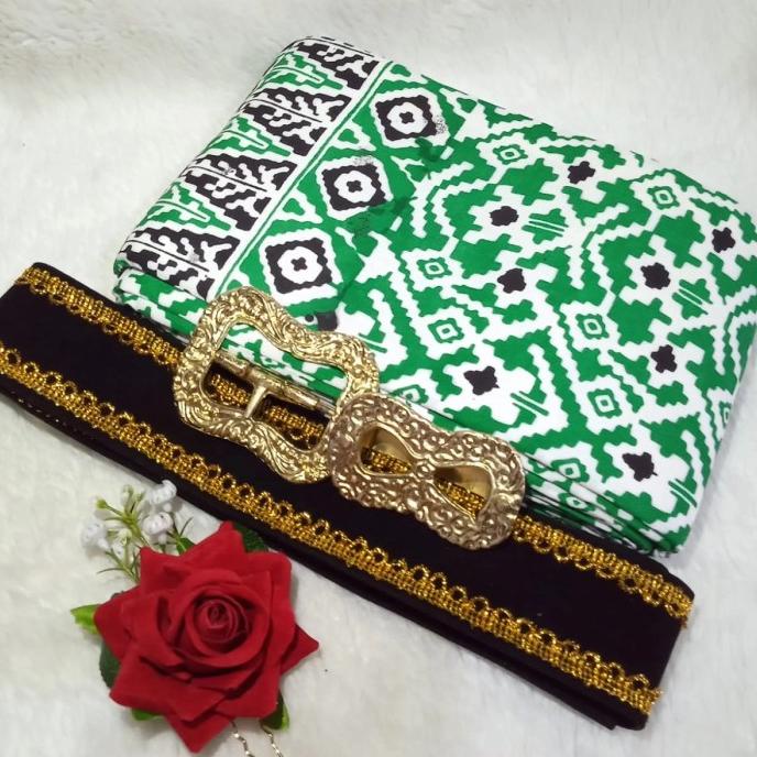 [BISA COD] Kamus Lontong Sabuk Epek Timang Set Lengkap Warna Hijau 3 Meter