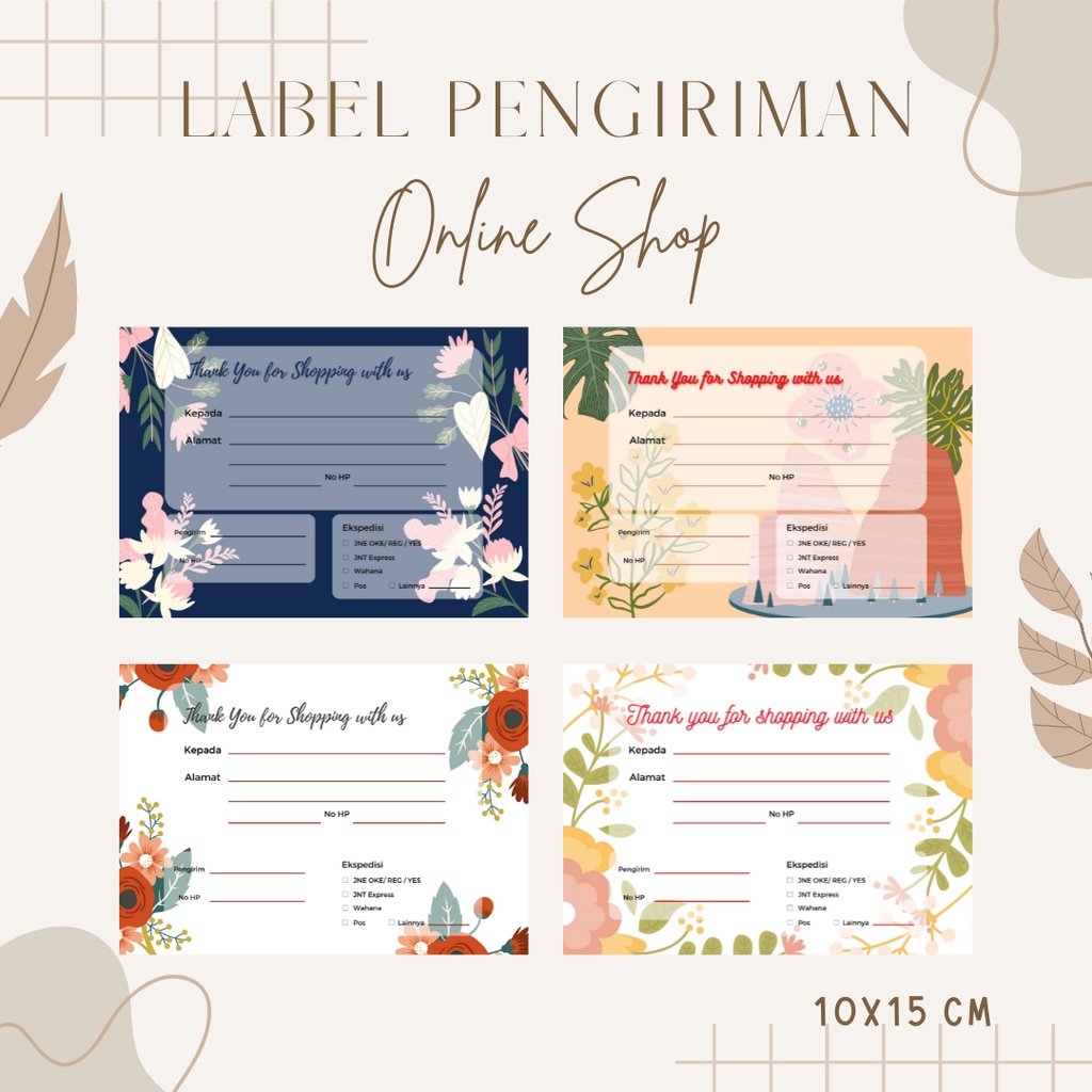 

Label Pengiriman Online Shop Custom Desain Murah