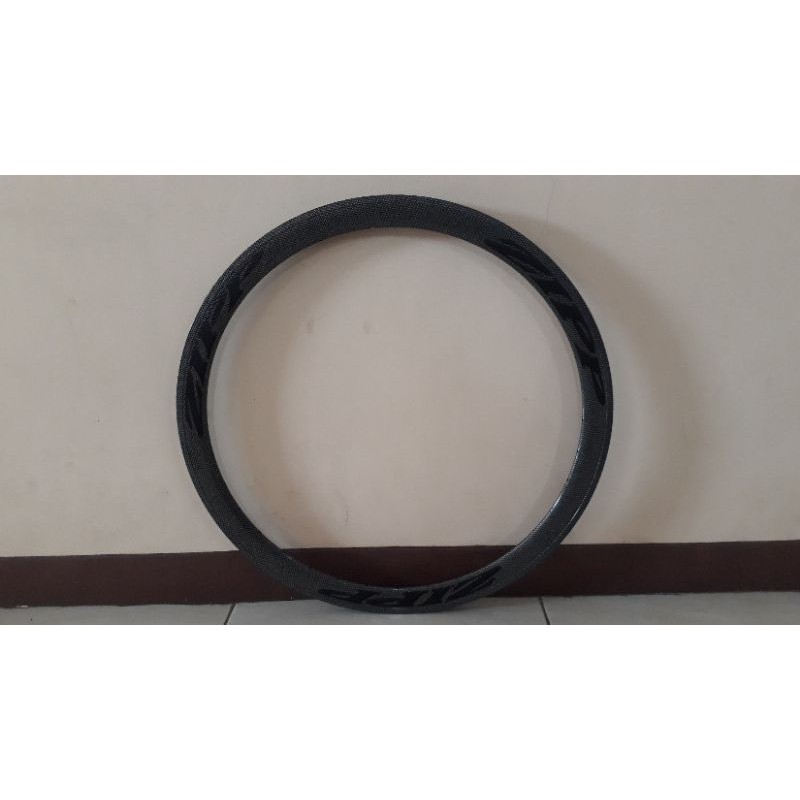 Velg 700c Road Bike Fixie Fixed Gear Decal ZIPP Alloy 4cm Hitam Carbon NOS