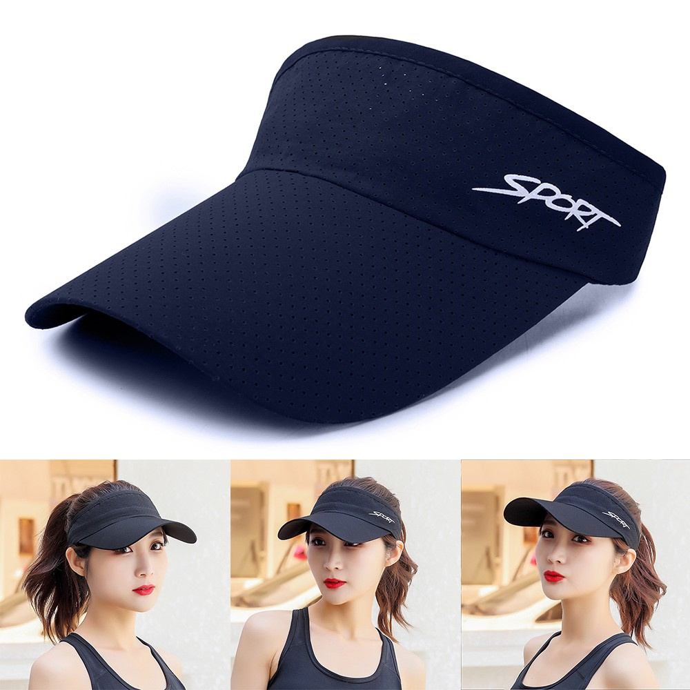 WONDERFUL Men Women Sports Visor Casual Baseball Cap Sun Hat Running Summer Sport Headband Quick-drying Breathable Beach Hat/Multicolor