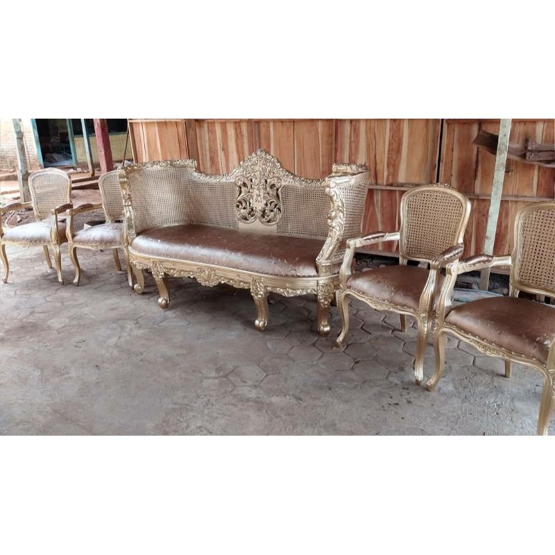 KURSI PENGANTIN ROTAN BARONG JATI / KURSI ROTAN / KURSI PELAMINAN ROTAN / KURSI ROTAN DOYOK