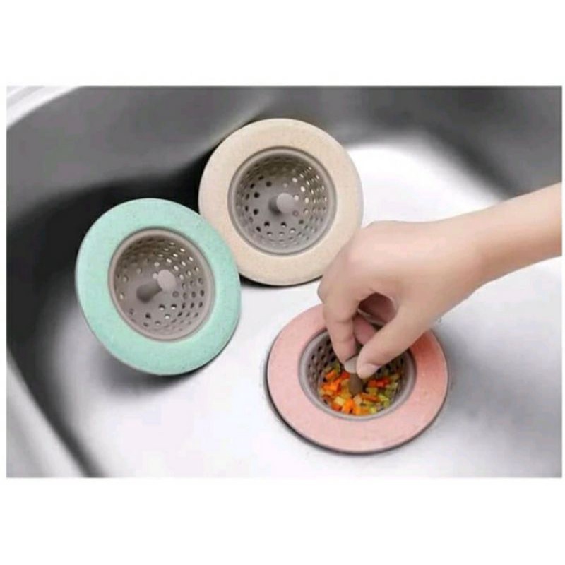 Penyaring Saringan Cuci Piring Wastafel Kitchen Sink Colander Silicone Drain Hair Catcher Filter saringan kotoran sayur sisa makanan