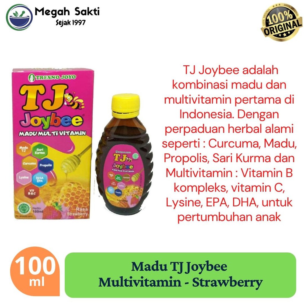 

Madu Tj Joybee / Madu Multivitamin Plus 100ml (Rasa Strawberry)