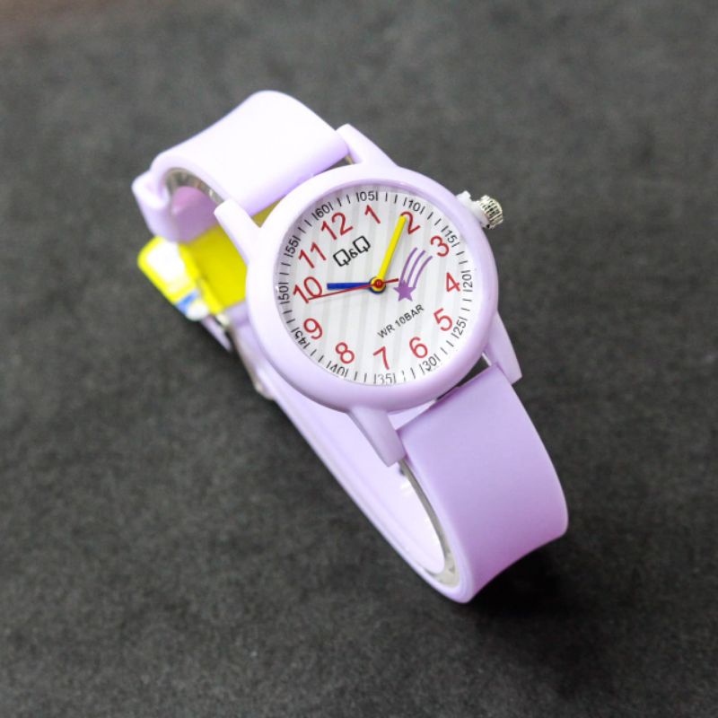 JAM TANGAN WANITA CEWEK Q&amp;Q FASHION RUBBER WARNA