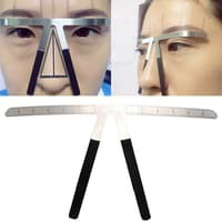 TBI Penggaris Cetakan Alis + Box Sulam Ruller Tatoo Straight Eyebrow Guide