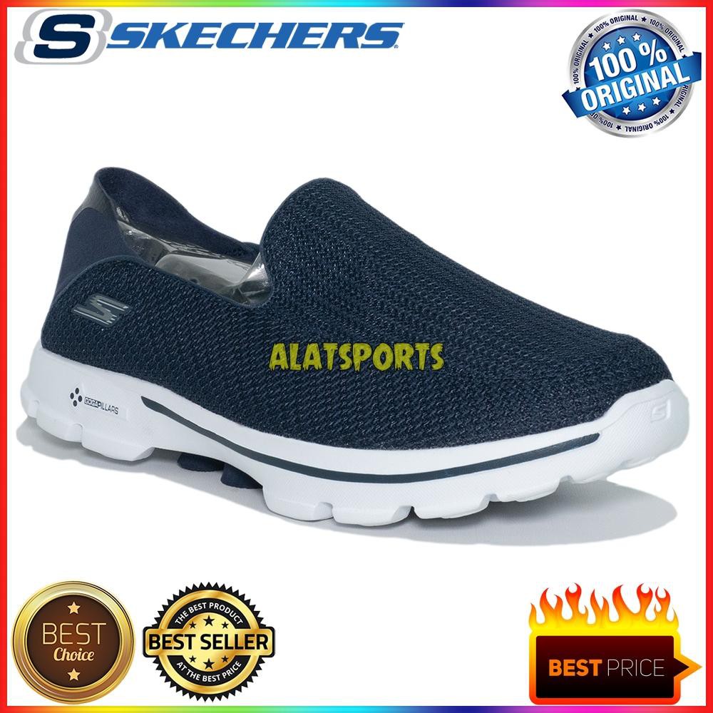 Skechers Go Walk 3 Lounge 54043-NVY - Navy Sepatu Slip On Sneaker Pria Original