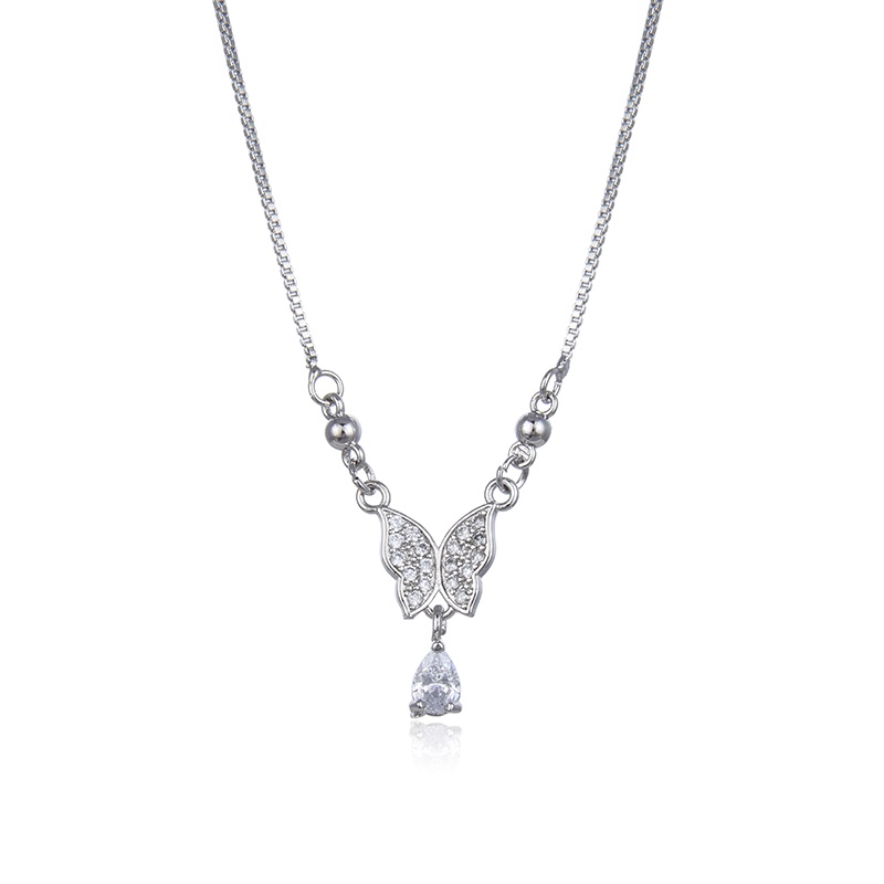 kalung titanium wanita emas muda model korea murah anti karat panjang asli silver nama selamanya 86n