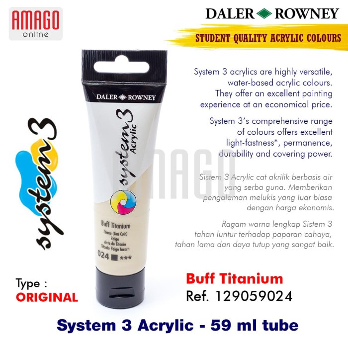 

Terbatas Daler-Rowney - System 3 Acrylic 59 Ml - Buff Titanium - 129059024 Hot Sale