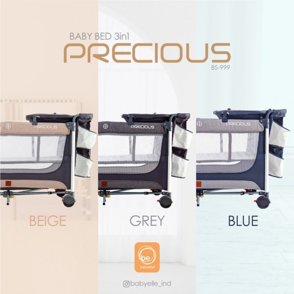 Babyelle Precious Box Bayi 999 XLR Baby Bed 3in1 tempat tidur bayi Precious Pline Side Bed Prestige
