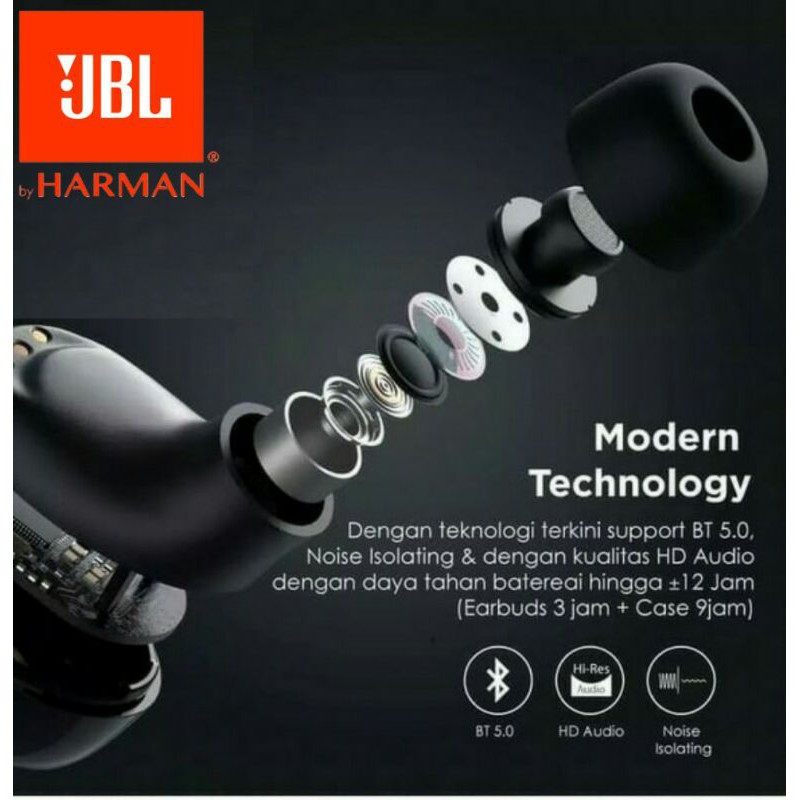 Headset Sport JBL Super Active Lite True Wireless Stereo Sports Earbuds TWS Mini Earphone Bluetooth