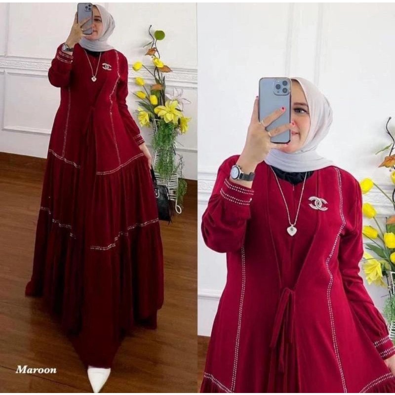 DRESS MUSLIM, baju wanita, baju gamis, dress, gamis, Baju gamis, fashion wanita, Diana Dress