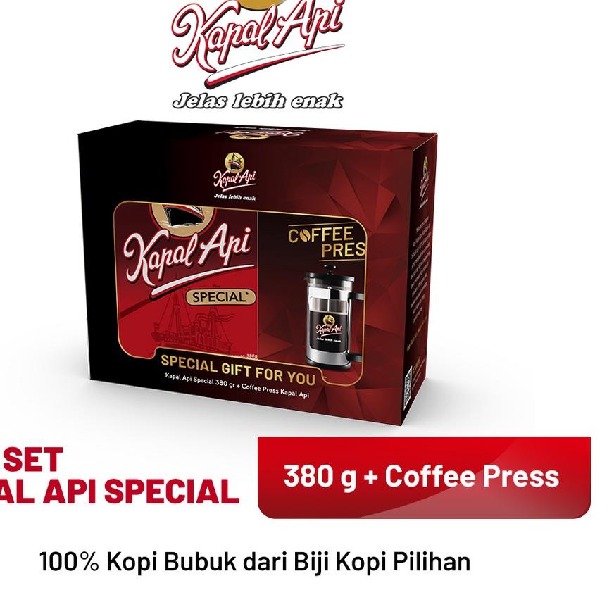 

4.4|KODE-713|KAPAL API Special 380 Gift Box Free Coffee Press