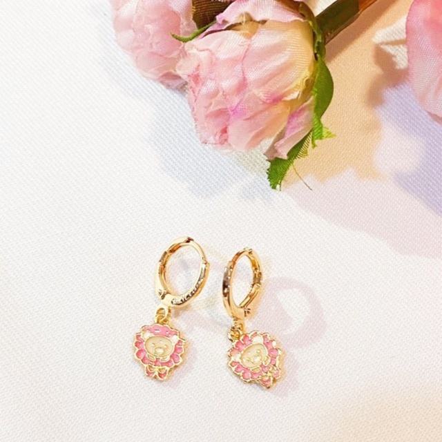 Anting Titanium Anak Pink Bear Balerina