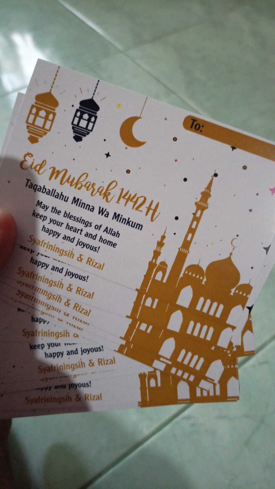 Kartu Lebaran / Kartu Ucapan Hari Raya / Kartu Ucapan Idul Fitri Custom