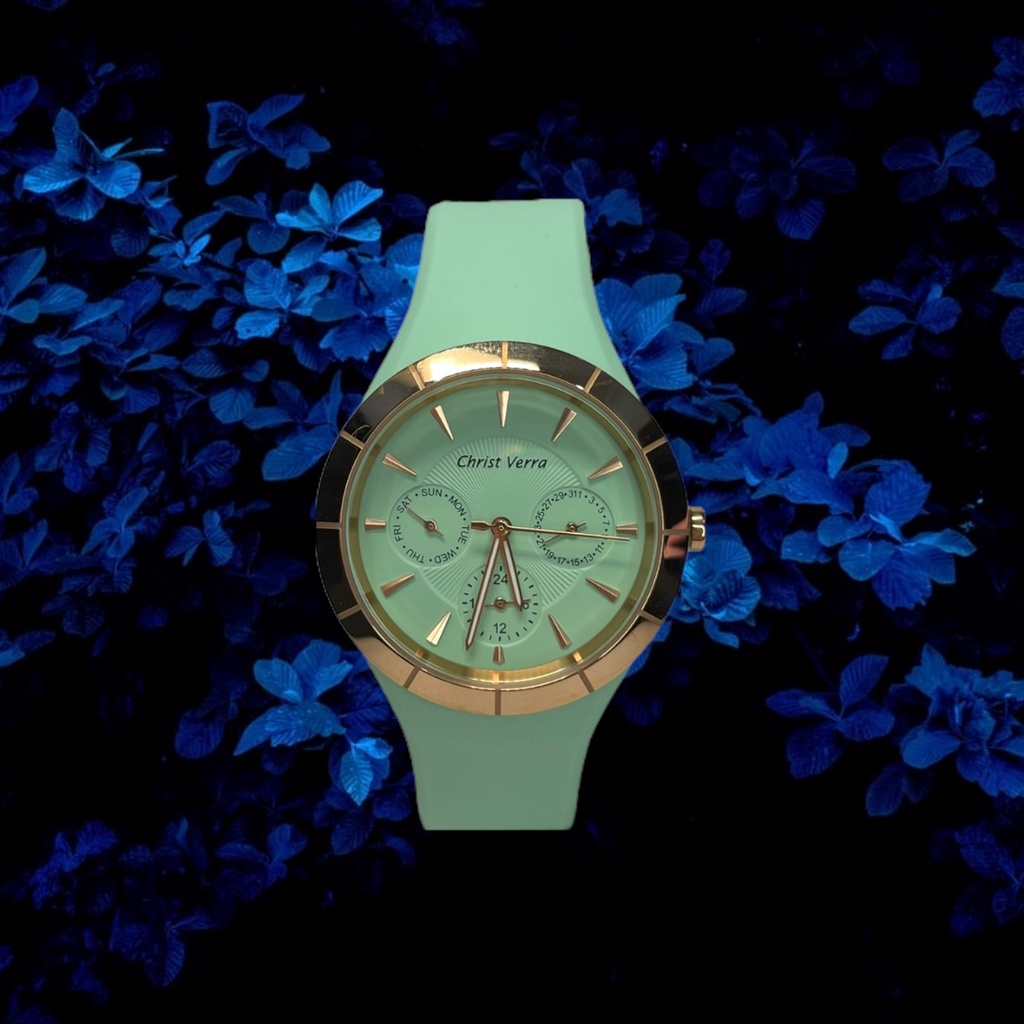 JAM TANGAN WANITA CHRIST VERRA 71613-L ORIGINAL GREEN