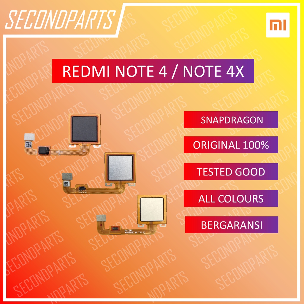 FINGER FINGERPRINT SENSOR SIDIK JARI XIAOMI REDMI NOTE 4 NOTE 4X SNAPDRAGON ORIGINAL