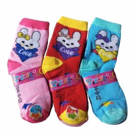 KAOS KAKI GAMBAR/ KARAKTER (import) ANAK PEREMPUAN/TK-SD (RANDOM)