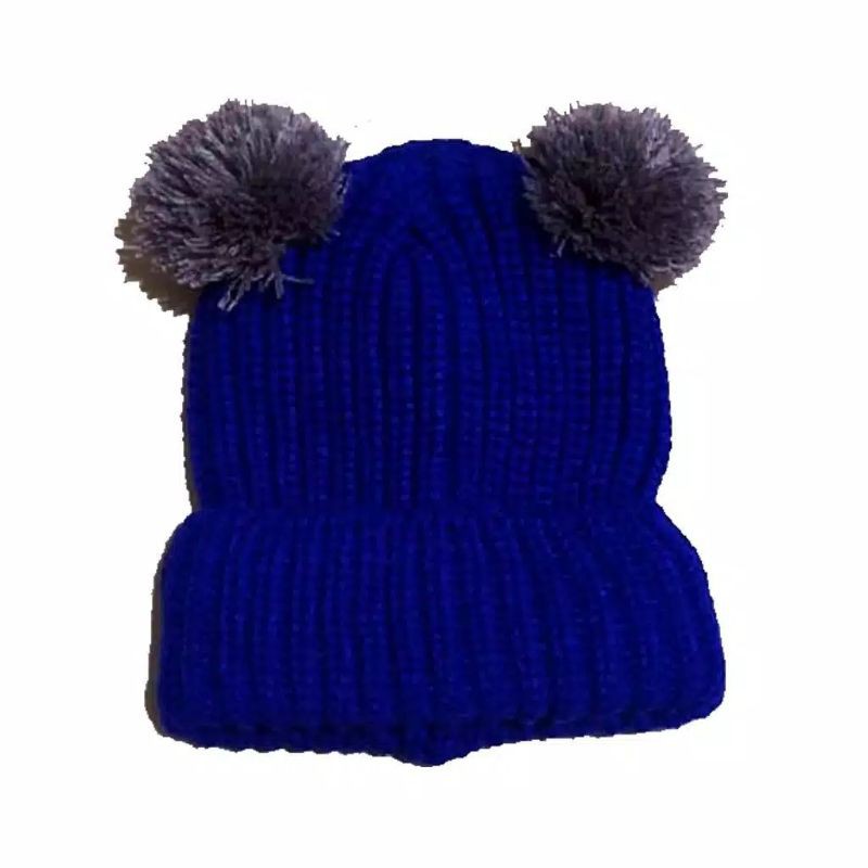 Topi Rajut Anak - Topi Pompom  Topi kupluk Wool Hangat Bayi