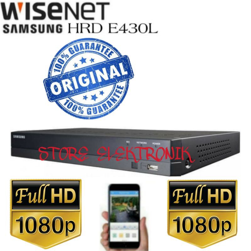 Paket Cctv Samsung Dvr 4 Chn 4 Cctv Samsung Outdoor Original Samsung FULL HD 1080