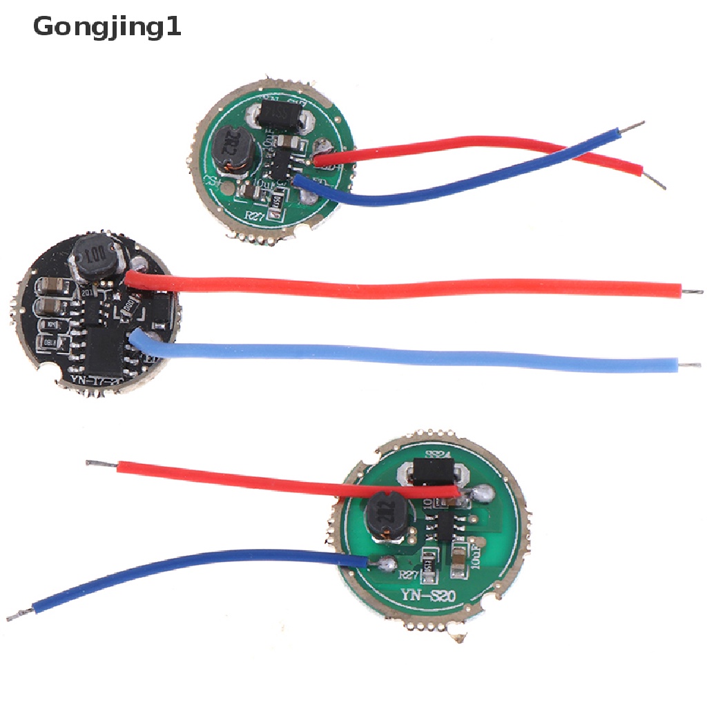 Gongjing1 1Pc Driver Lampu Senter LED 3W 17mm / 20mm DC3.7V 1 Mode 5 Mode