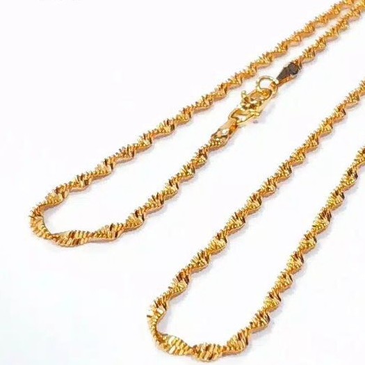 Kalung Emas Model Pecah Kopi Panjang 45cm Kualitas Tinggi Shopee Indonesia