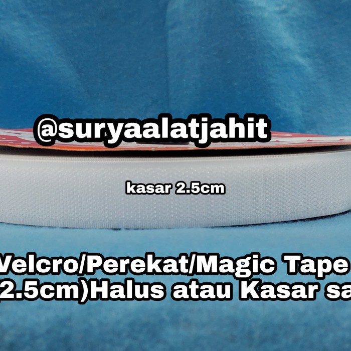 

Hemat Velcro/Perekat Singel Kasar/Halus Saja 1"(2.5Cm) Hitam/Putih Trendi