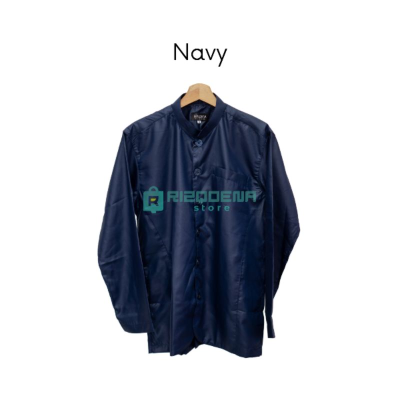 Baju koko habaib koko haibah baju koko ammu model ammu-Navy