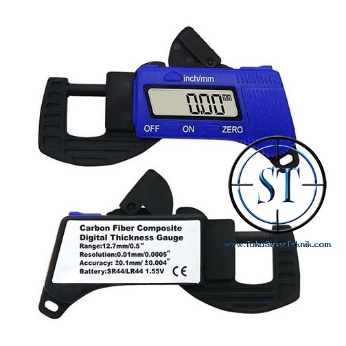 Digital Thickness Caliper Carbon Micrometer Gauge Mini Portabel Fiber Alat Ukur Tebal Ketebalan Benda
