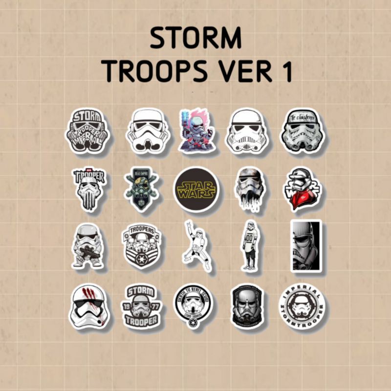 

STIKER AESTHETIC STORM TROOPS STIKERCASE HAPE HELM BUJO
