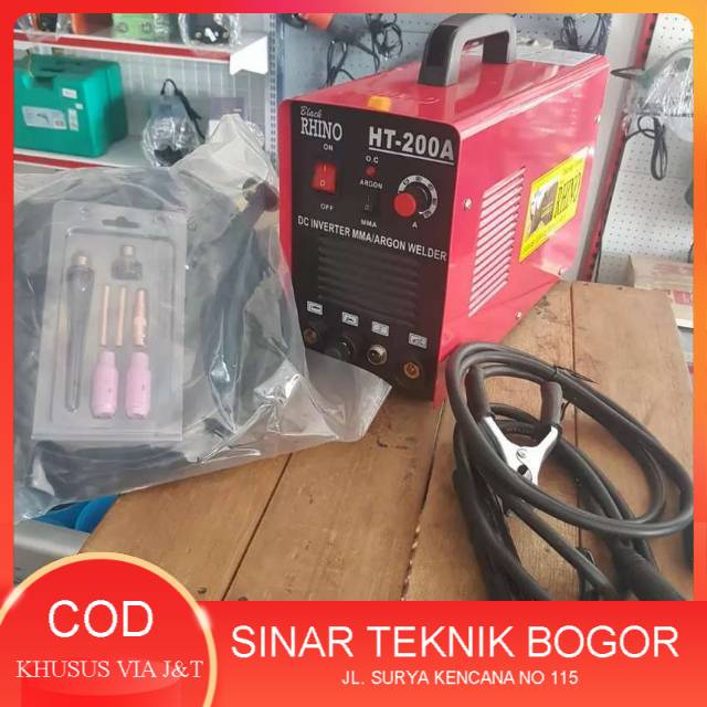 Mesin Las Argon Black Rhino HT 200 TIG trafo las inverter ht200