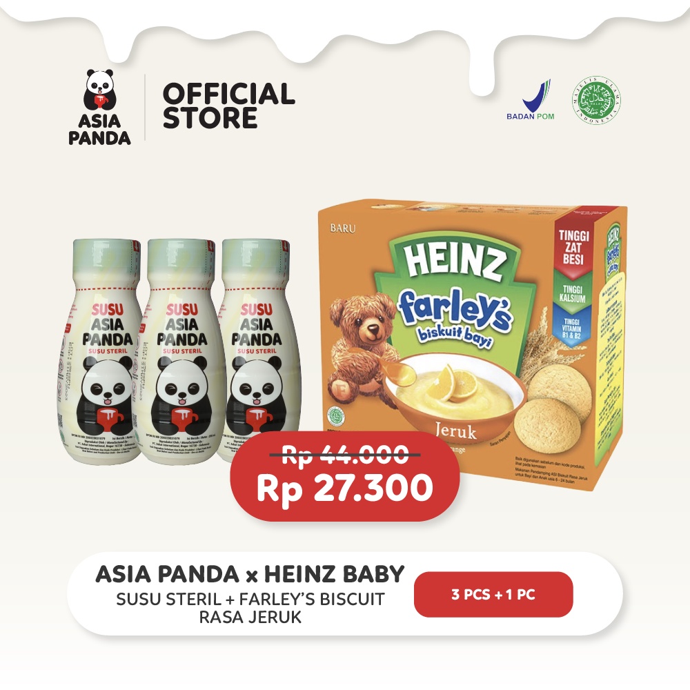 

Asia Panda Susu Steril 200ml 3 Pcs FREE Heinz Farley's Orange 1 Pcs