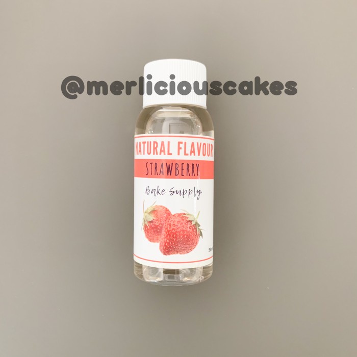 

Strawberry Natural Flavour Flavouring Perisa Makanan Alami Cake Kue