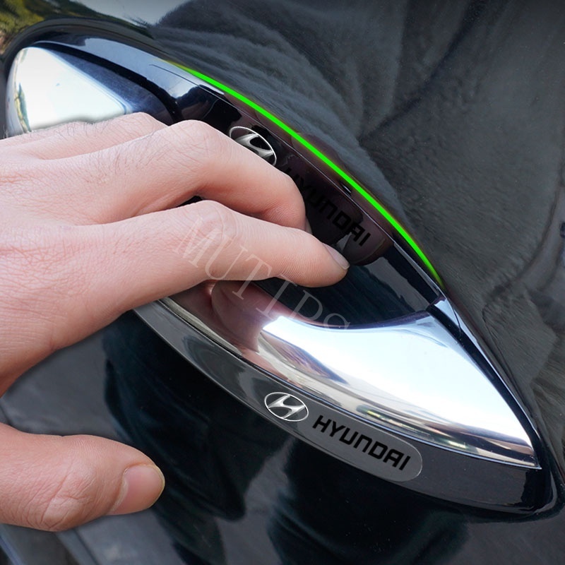 8pcs Stiker Pelindung Gagang Pintu Mobil Transparan Anti Gores Untuk Hyundai Getz Accent Atoz i20 Trajet H1 i10