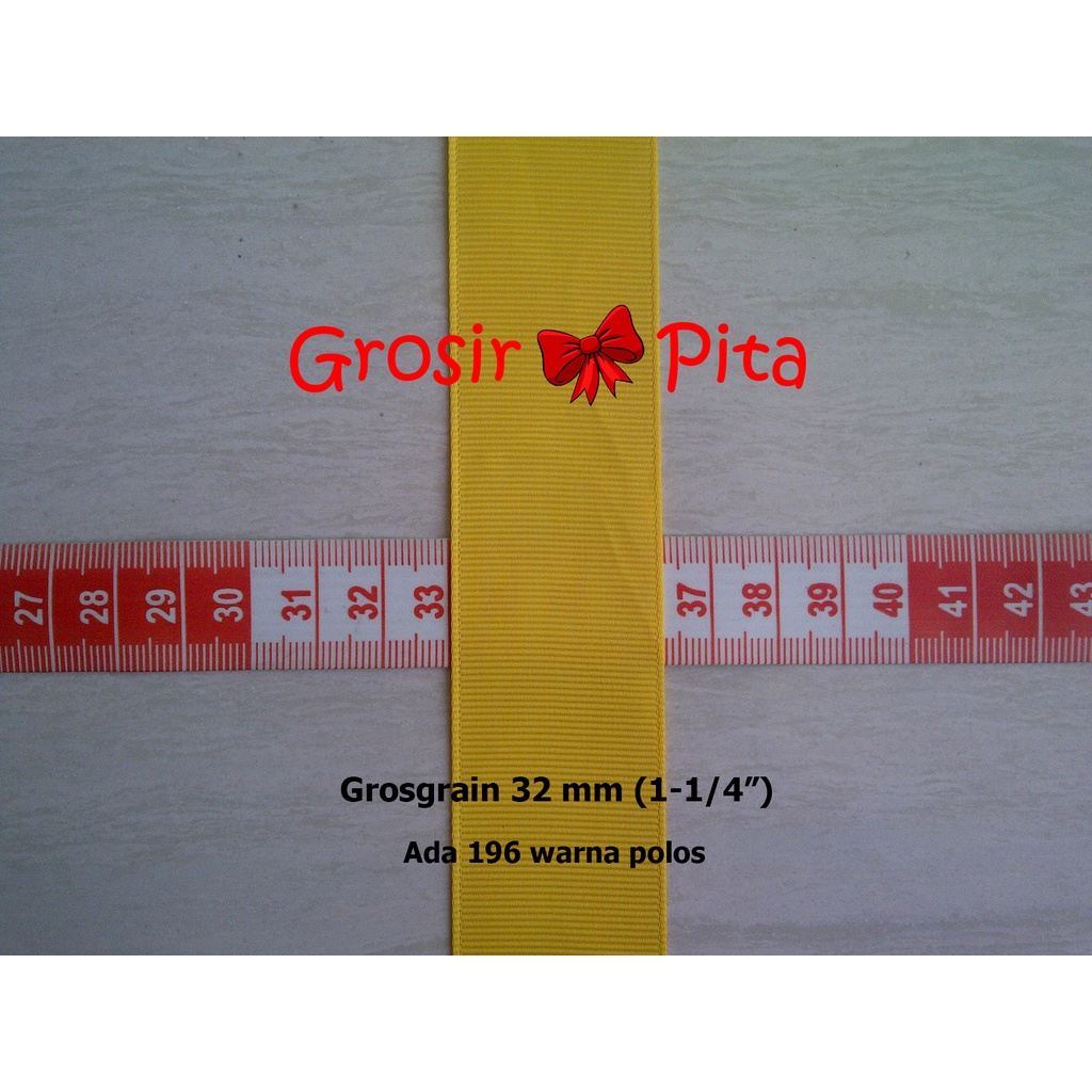 

(25 yard) Pita Grosgrain Polos ukuran 3,2 cm (1-1/4 inch) | Pita Import Premium | Toko Bahan Craft | Grosir Pita