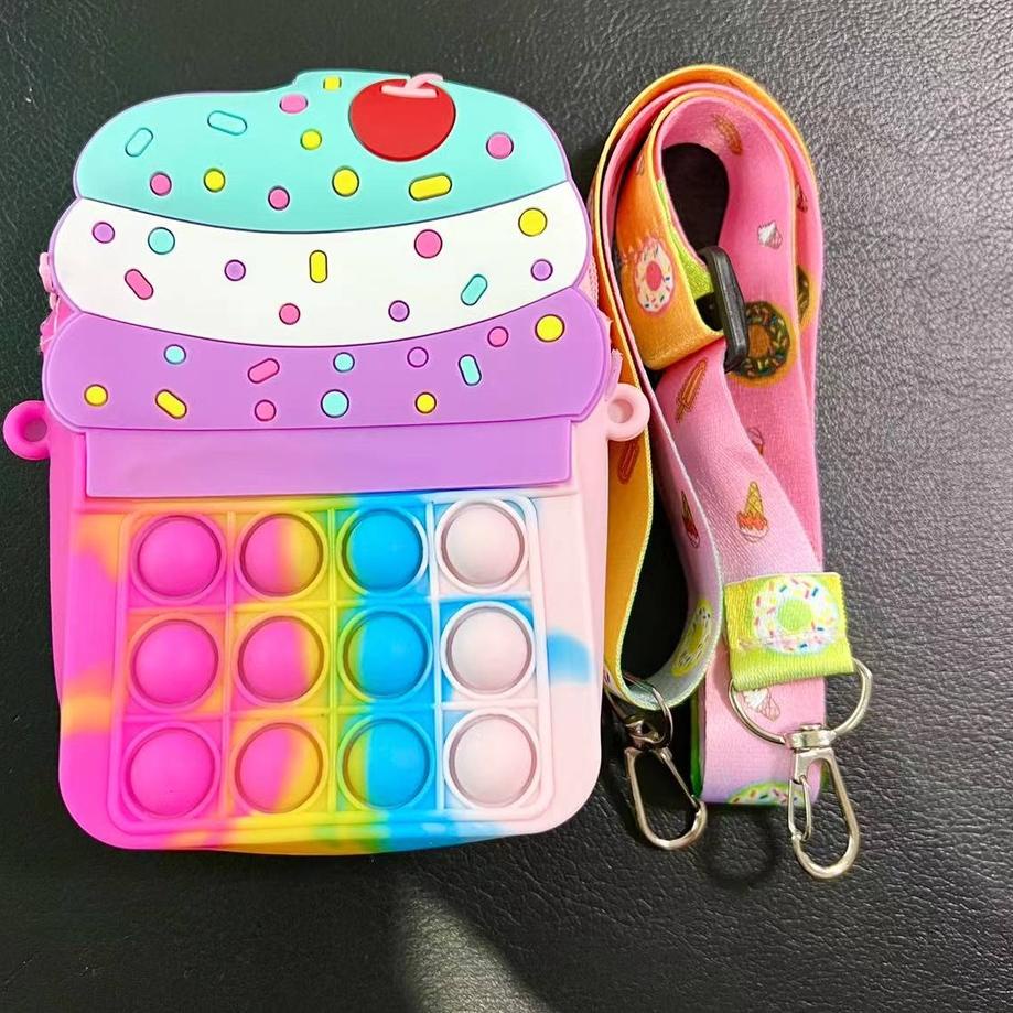HOT SALE TAS POP IT CUP CAKE / TAS POP IT ANAK PEREMPUAN / TAS POP IT LUCU / TAS POP IT PREMIUM MURA