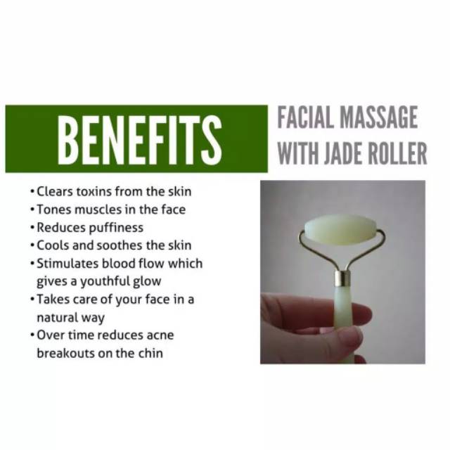 JADE STONE ROLLER FACE/ FACIAL TREATMENT/ PIJAT MUKA