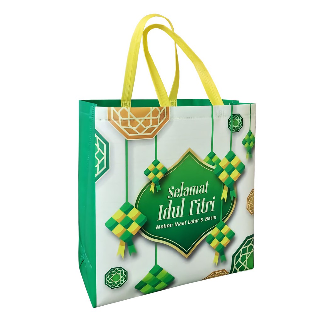 

Tas GOODIE BAG Spundbond Bingkisan Parsel Idul Fitri Lebaran 38x35x15 tas hampers idulfitri Printing Laminasi