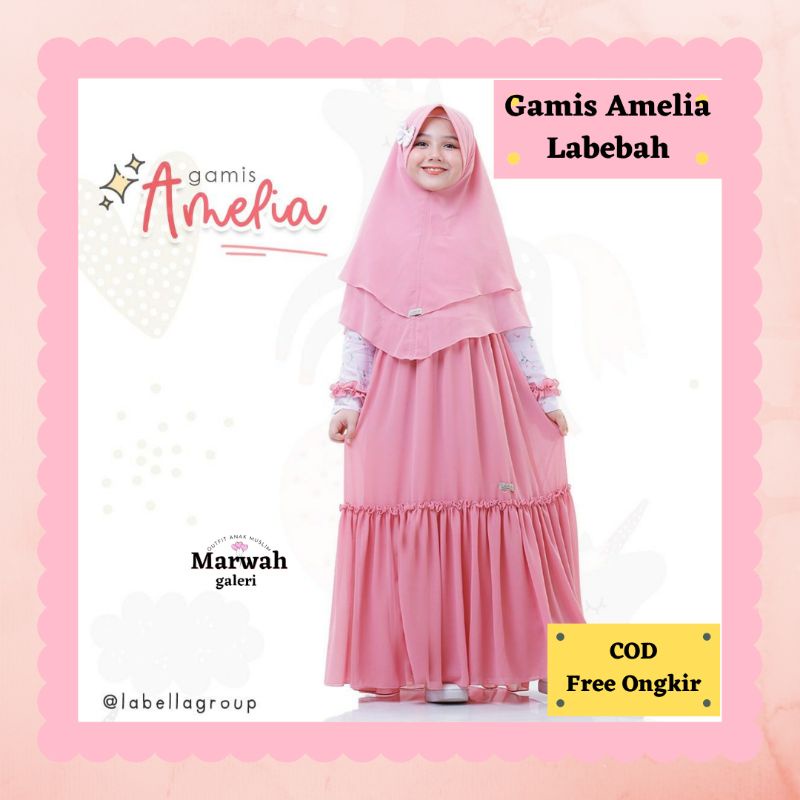 GAMIS ANAK PEREMPUAN  2-3TAHUN GAMIS AMELIA  GAMIS TUTU UNTUK PESTA DARI LABEBAH GAMIS SYARI ANAK KE
