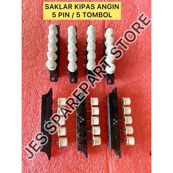 SAKLAR KIPAS ANGIN 5 PIN / 5 TOMBOL BULAT