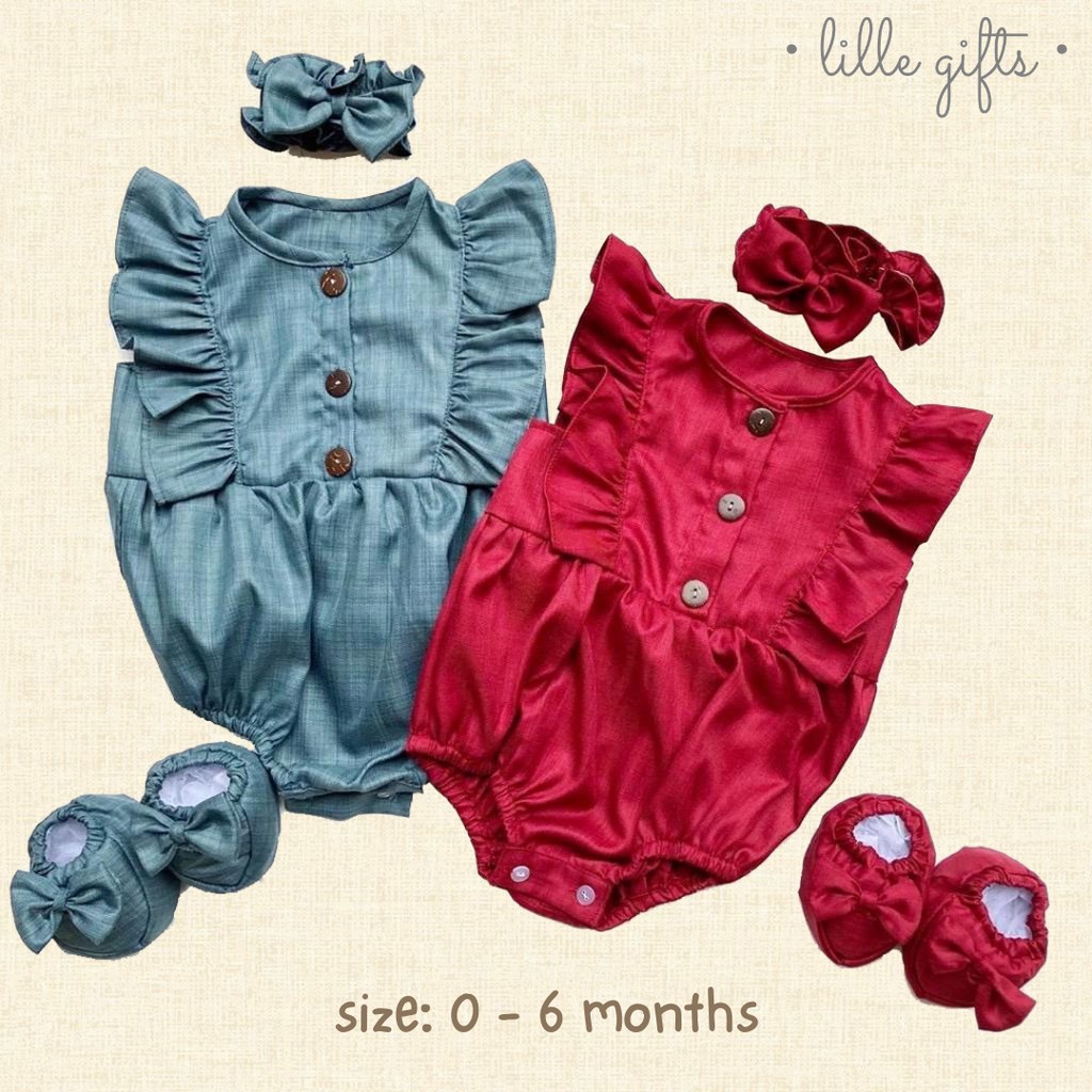 Ariel Set - Size Baby 0 - 6 Bulan - Jumper Setelan Baju Bayi Perempuan - Lillegifts