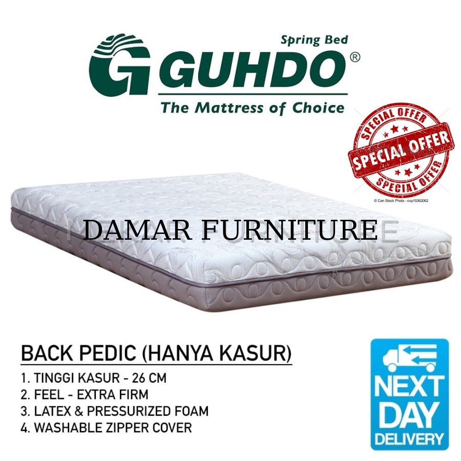 GUHDO SPRINGBED - BACK PEDIC (KASUR SAJA)-UK 90,100,120,160,180,200 cm